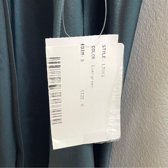 Dessy Cowl-Neck Convertible Midi Slip Dress in Evergreen Women's Medium $179 - Picture 10 of 10